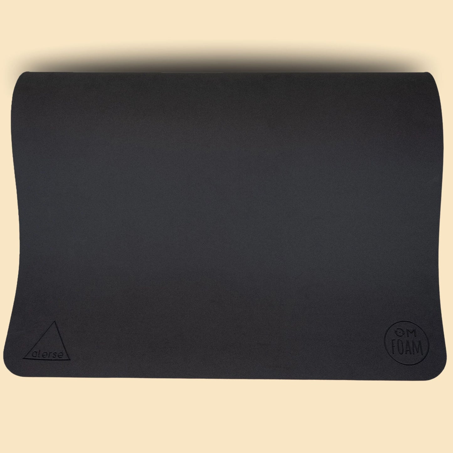 Alerse LIGHT Yoga Mat - Premium 6mm  thick, 2.5lbs. - ( Matte Black)