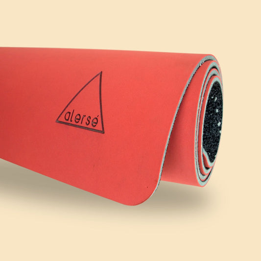 THICK Coral Red Yoga Mat - Alerse