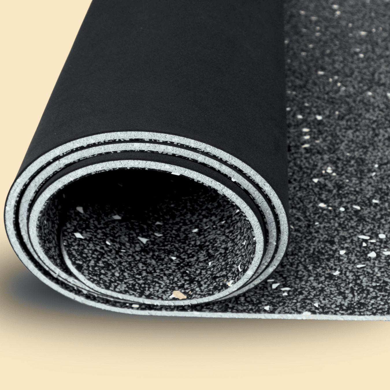 THICK Midnight Matte Black Yoga Mat - Alerse