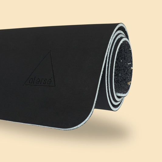 THICK Midnight Matte Black Yoga Mat - Alerse